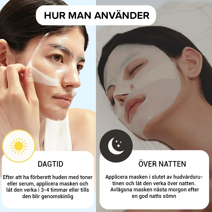 koreanska Bio-kollagen Riktigt djupt Mask (3 delar)