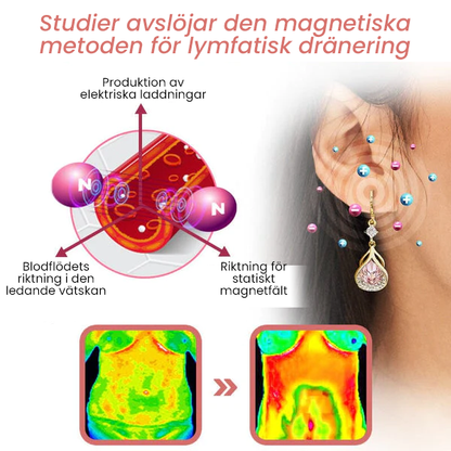 Lymfflöde Magnetogen Örhängen