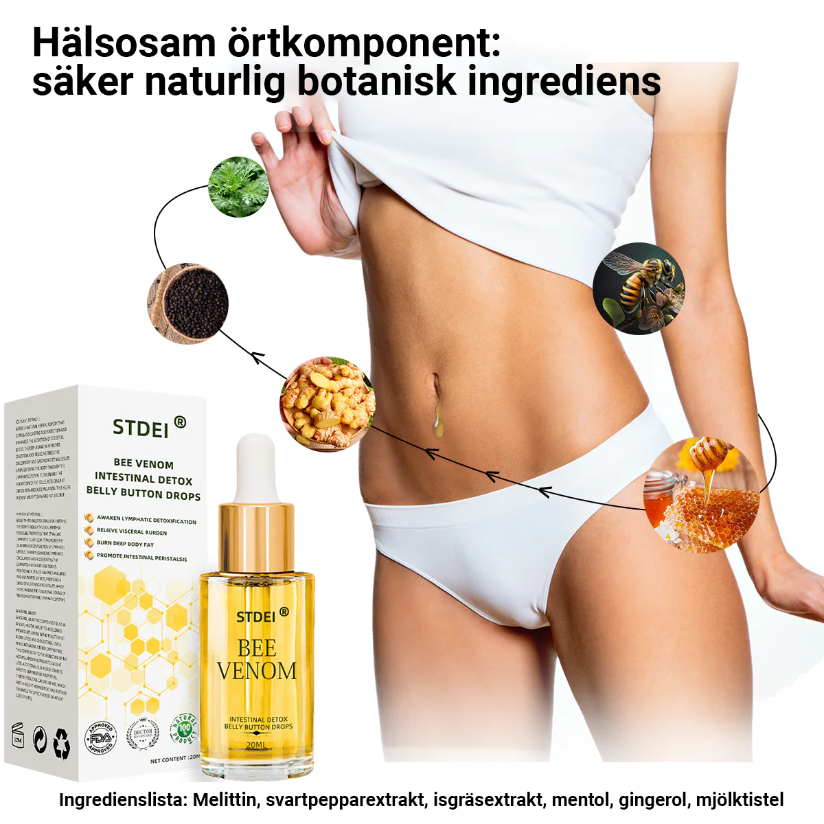 Bigift Intestinal detox mage Knapp droppar