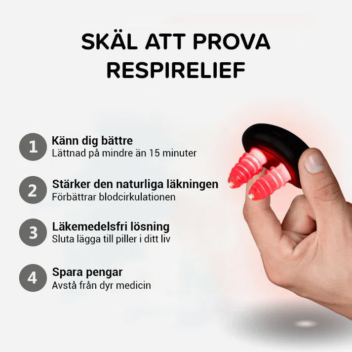 RespiRelief Instrument för nästerapi med rött ljus