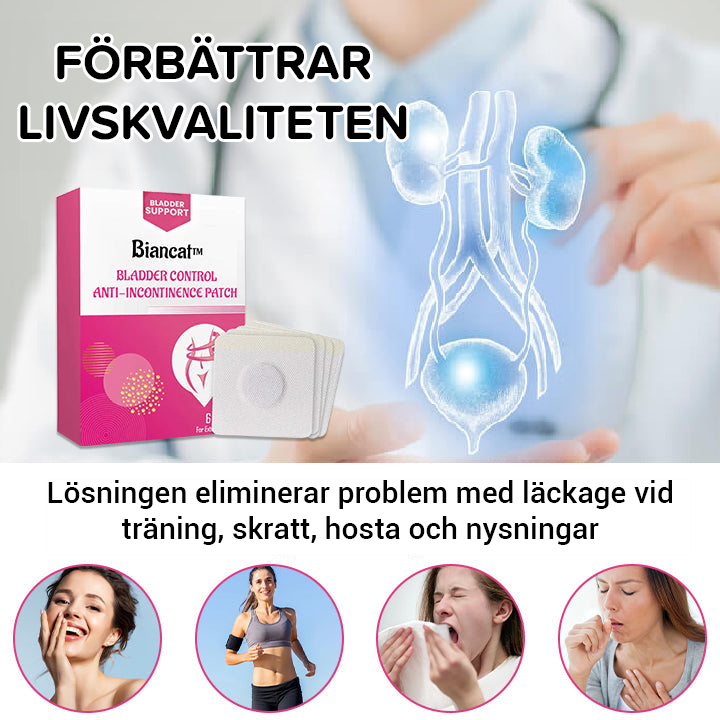 Anti-inkontinensskydd för urinblåsan (6 plåster per kartong)