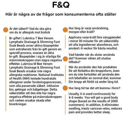 Lymfdränage för bigift och slimmande fotbadspärlor (7 stycken)