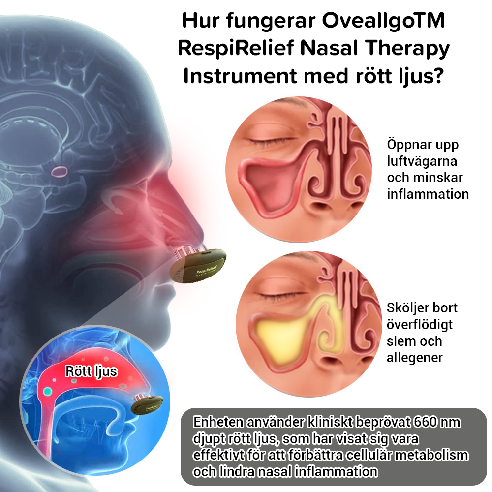 RespiRelief Instrument för nästerapi med rött ljus