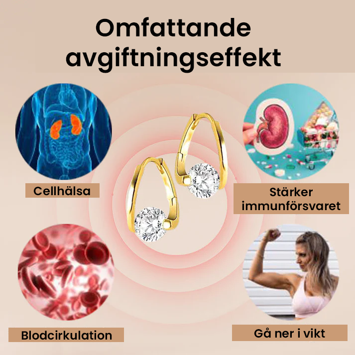 LymphHeal örhängen med magnetisk terapi