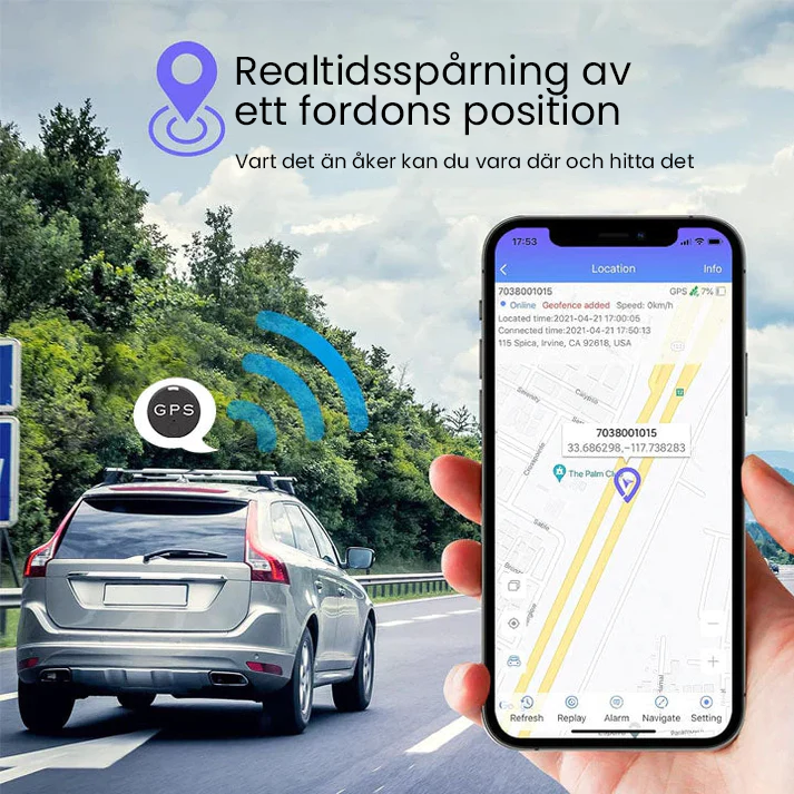 EasyFind magnetisk GPS-spårare i miniformat