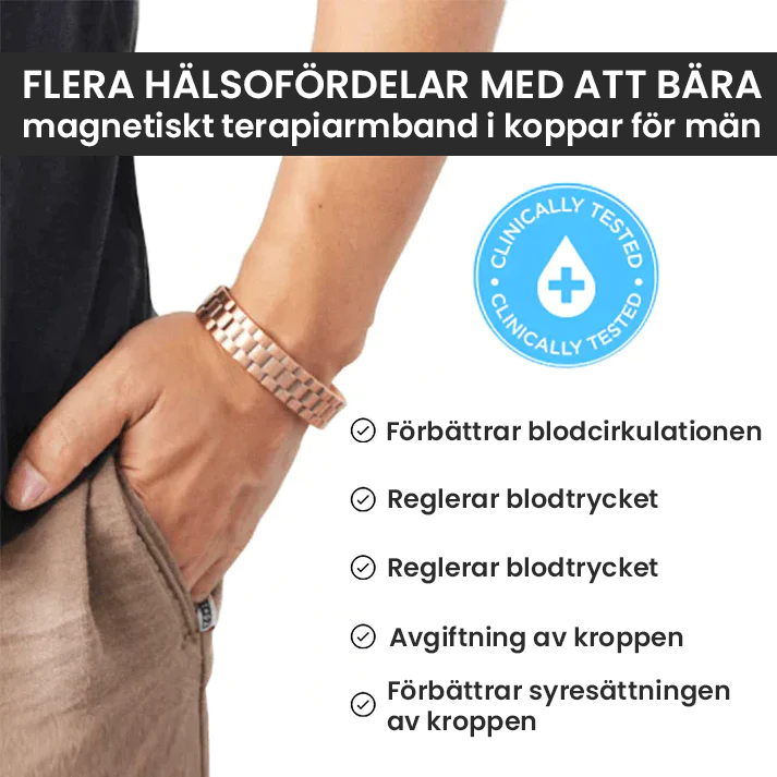 Koppararmband för magnetisk terapi