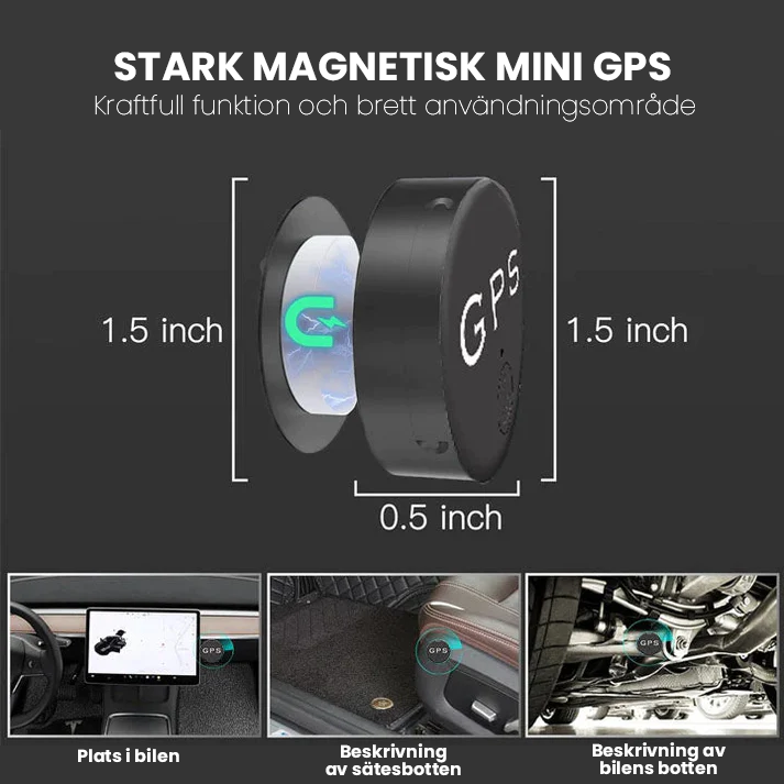 EasyFind magnetisk GPS-spårare i miniformat