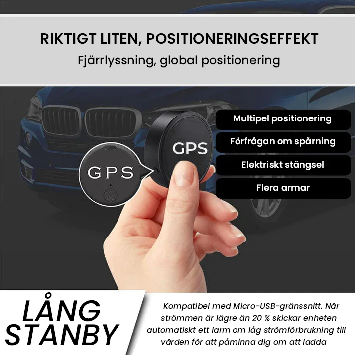 EasyFind magnetisk GPS-spårare i miniformat